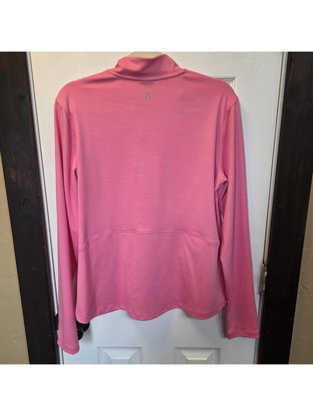 Spyder Women's Active Pink Long Sleeve Half-Zip Pullover -Large - Picture 4 of 8
